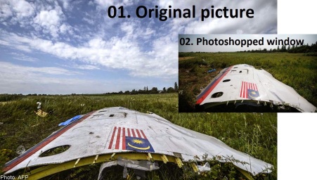 original and photoshoped mh17 mh370a